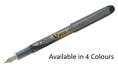 Pilot V-Pen Fountain Pen Silver Barrel