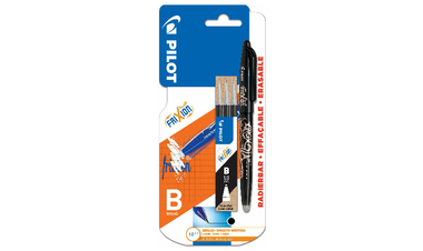 Pilot FriXion Ball Erasable Rollerball Pen Set 1.00mm Single Pen With 3 Refills Black Ink