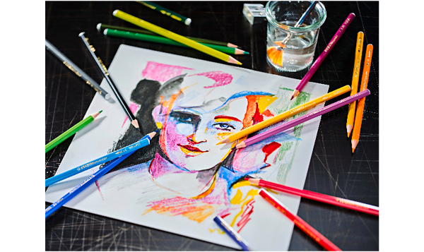 Aquarellable Colouring Pencil - STABILOaquacolor - ARTY - Tin of 12 - Assorted Colours