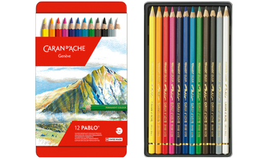 Caran d'Ache Pablo Colour Pencils 12 Assorted Colours