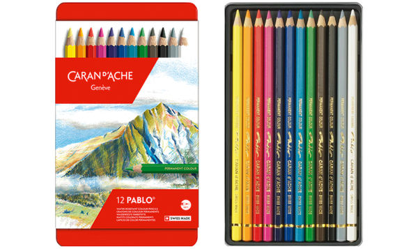 Caran d'Ache Pablo Colour Pencils 12 Assorted Colours