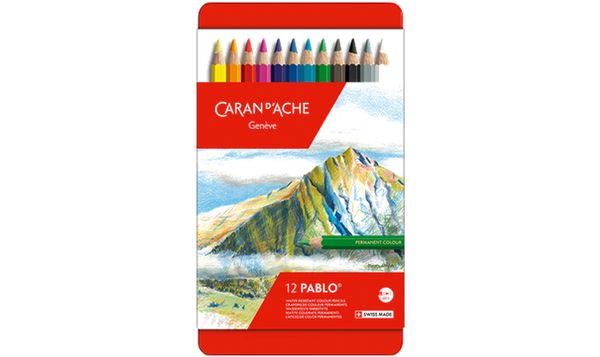 Caran d'Ache Pablo Colour Pencils 12 Assorted Colours