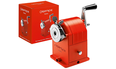 Caran d'Ache Crank Desk Top Pencil Sharpener Red