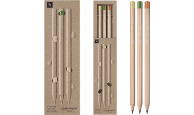 Caran d'Ache Swiss Wood Pencils Set of 3 Nespresso