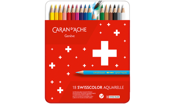 Caran d'Ache Swisscolor Water Soluble Pencils 18 Assorted Colours