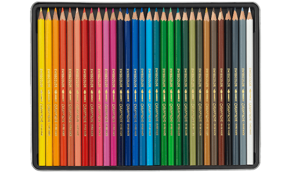 Caran d'Ache Swisscolor Water Soluble Pencils 30 Assorted Colours