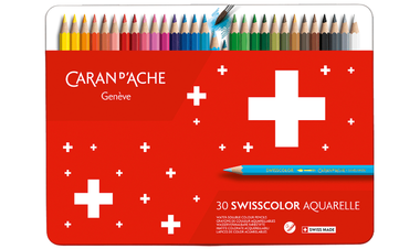 Caran d'Ache Swisscolor Water Soluble Pencils 30 Assorted Colours