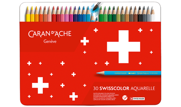 Caran d'Ache Swisscolor Water Soluble Pencils 30 Assorted Colours