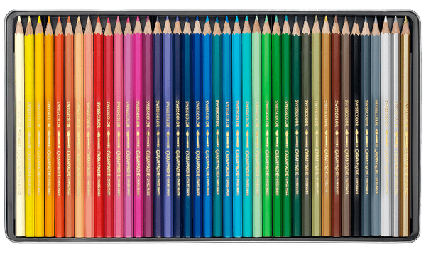 Caran d'Ache Swisscolor Water Soluble Pencils 40 Assorted Colours