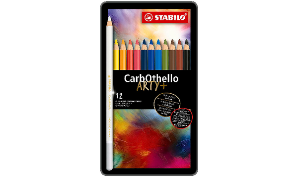 Chalk-Pastel Pencil - STABILO CarbOthello - ARTY+ - Tin of 12 - Assorted Colours