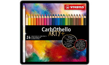 Chalk-Pastel Pencil - STABILO CarbOthello - ARTY+ - Tin of 24 - Assorted Colours