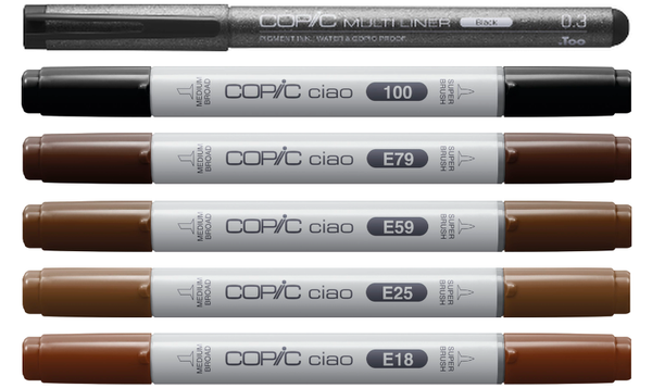 Copic Ciao 5 + 1 Hair Tones 2