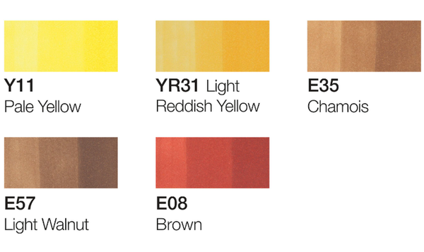 Copic Ciao 5 + 1 Hair Tones 1