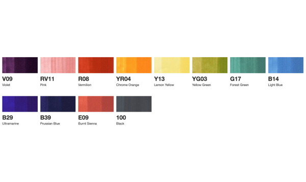 Copic Classic Marker Pen Set of 12