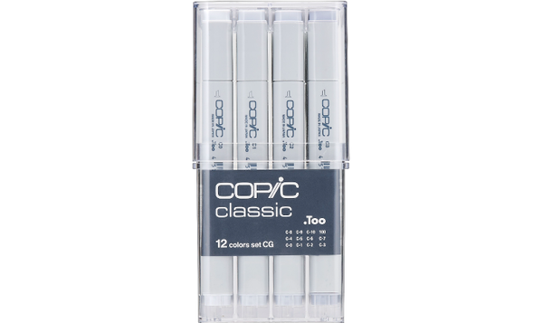 Copic Classic Marker Pen Set of 12 Cool Grey