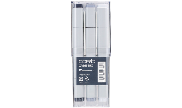 Copic Classic Marker Pen Set of 12 Cool Grey