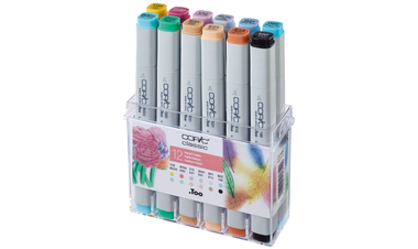 Copic Classic Marker Pen Set of 12 Pastel Colours