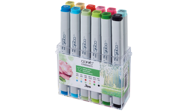 Copic Classic Marker Pen Set of 12 Spring Colours