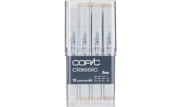 Copic Classic Marker Pen Set of 12 Warm Grey