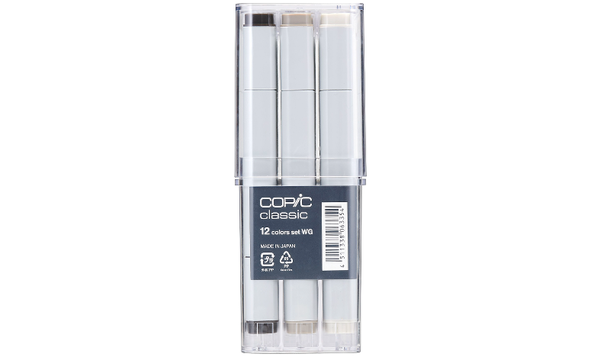Copic Classic Marker Pen Set of 12 Warm Grey
