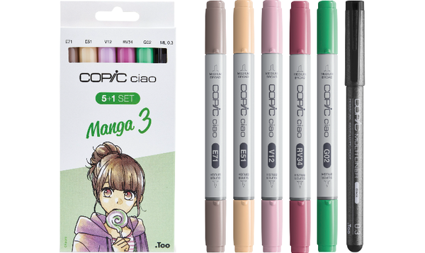 Copic Ciao 5 + 1 Manga Set Manga 3