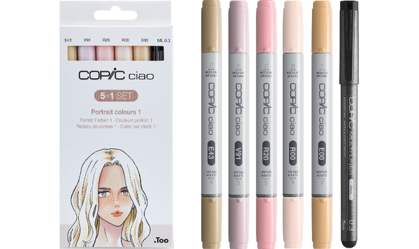 Copic Ciao 5 + 1 Portrait Colours 1
