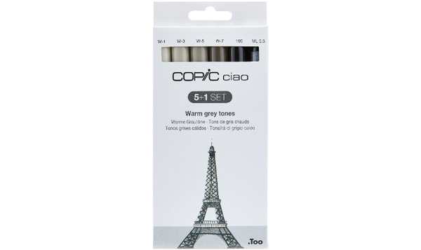 Copic Ciao 5 + 1 Warm Grey Tones