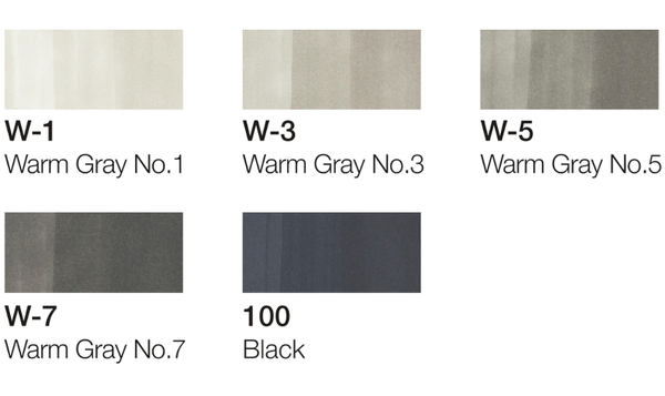 Copic Ciao 5 + 1 Warm Grey Tones