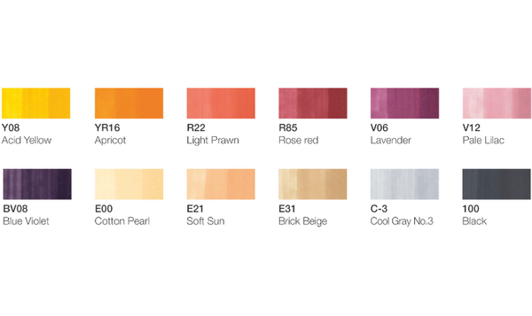 Copic Ciao Manga Set of 12 Witch