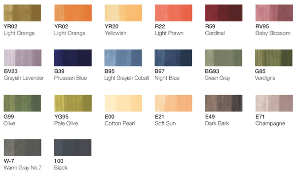 Copic Ciao Manga Set of 20 Love