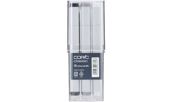 Copic Classic Marker Pen Set of 12 Neutral Grey