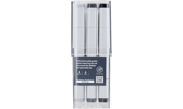 Copic Classic Marker Pen Set of 12 Neutral Grey