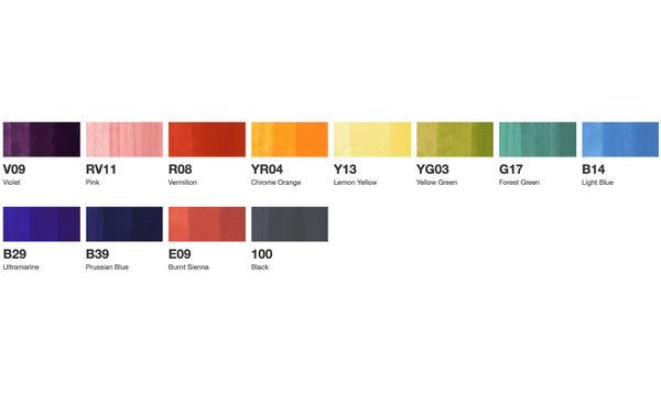 Copic Sketch 12 Piece Set