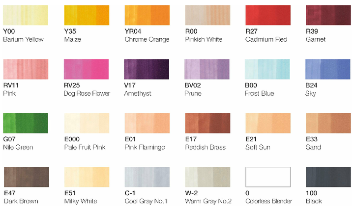 Copic Sketch Marker Starter Wallet Set of 24