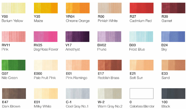 Copic Sketch Marker Starter Wallet Set of 24