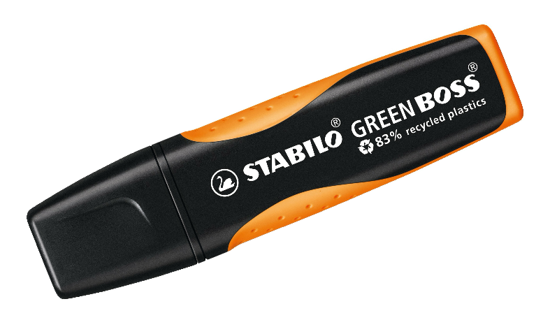 Eco-Friendly Highlighter - STABILO GREEN BOSS - Assorted Pack Sizes and Colours