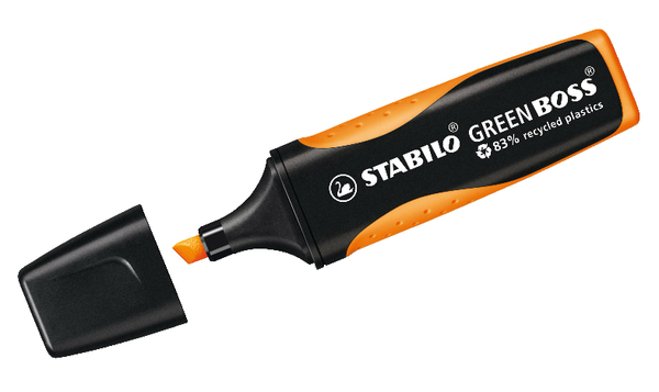 Eco-Friendly Highlighter - STABILO GREEN BOSS - Assorted Pack Sizes and Colours
