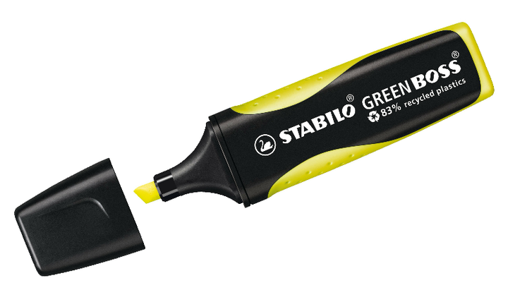Eco-Friendly Highlighter - STABILO GREEN BOSS - Assorted Pack Sizes and Colours