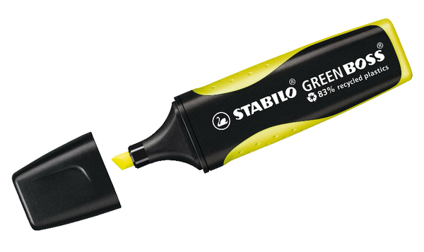 Eco-Friendly Highlighter - STABILO GREEN BOSS - Assorted Pack Sizes and Colours