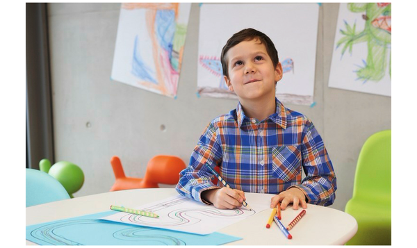 Ergonomic Colouring Pencil - STABILO EASYcolors - Left-Handed - Pack of 12 - Assorted Colours with Sharpener