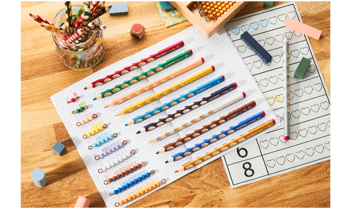 Ergonomic Colouring Pencil - STABILO EASYcolors - Left-Handed - Pack of 24 - Assorted Colours