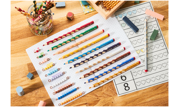 Ergonomic Colouring Pencil - STABILO EASYcolors - Right-Handed - Pack of 12 - Special Colours with Sharpener