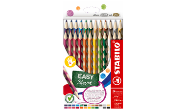 Ergonomic Colouring Pencil - STABILO EASYcolors - Left-Handed - Pack of 24 - Assorted Colours
