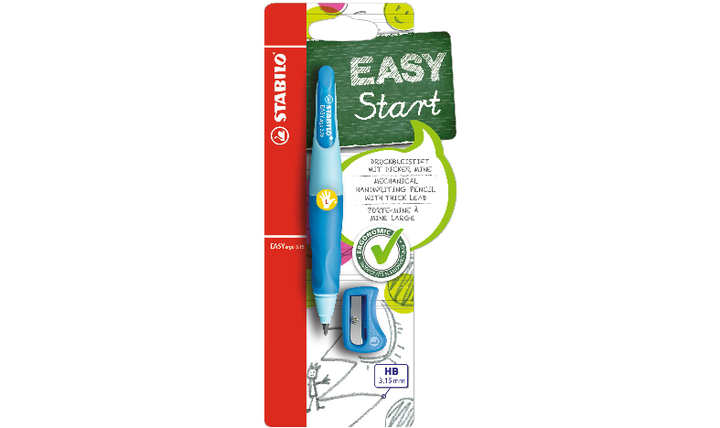 Ergonomic Mechanical Pencil - STABILO EASYergo 3.15 + Sharpener - Assorted Sizes and Colours