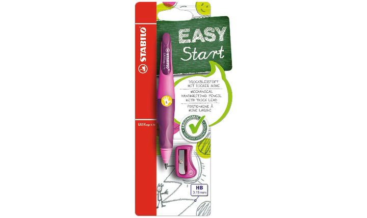Ergonomic Mechanical Pencil - STABILO EASYergo 3.15 + Sharpener - Assorted Sizes and Colours