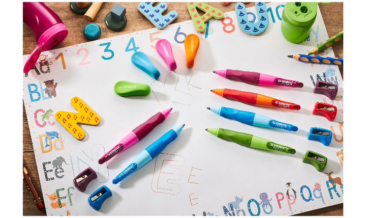 Ergonomic Mechanical Pencil - STABILO EASYergo 3.15 + Sharpener - Assorted Sizes and Colours