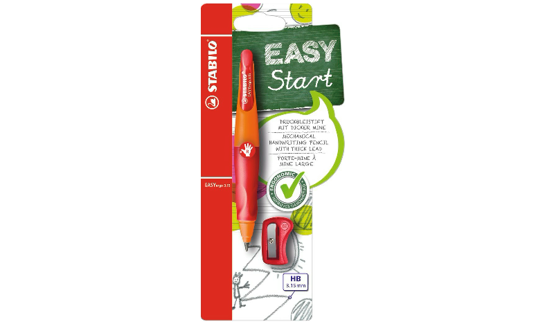 Ergonomic Mechanical Pencil - STABILO EASYergo 3.15 + Sharpener - Assorted Sizes and Colours