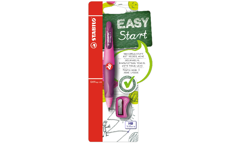 Ergonomic Mechanical Pencil - STABILO EASYergo 3.15 + Sharpener - Assorted Sizes and Colours