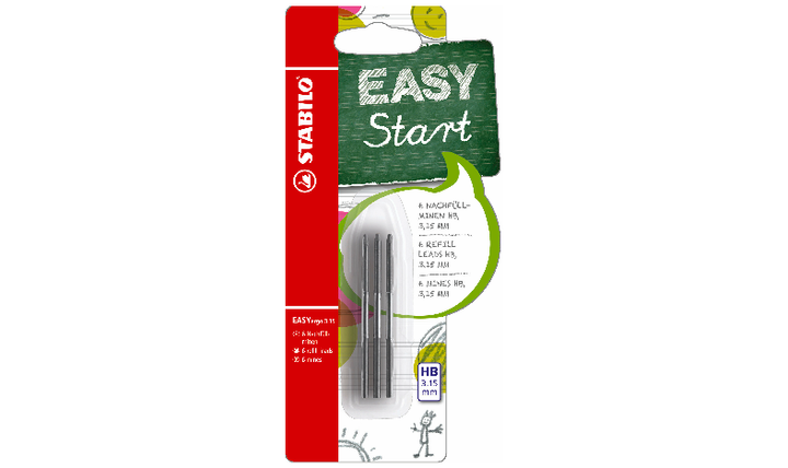Ergonomic Mechanical Pencil - STABILO EASYergo 3.15 Refill Leads - Pack of 6 - HB