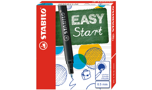 Ergonomic Rollerball - STABILO EASYoriginal Refills - Pack of 20 - Blue